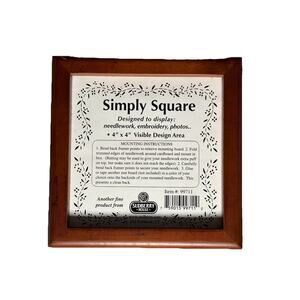 Sudberry House Mahogany Simply Square Box 5"X5"X2.75"-Design Area 4"X4"